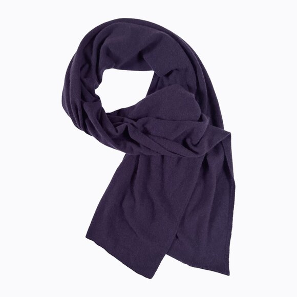 White+Warren Cashmere Travel Wrap Blanket Scarf Shawl Deep Plum Cozycore Luxury - Picture 2 of 6